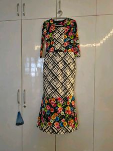 Colorful Floral Print Maxi Dress