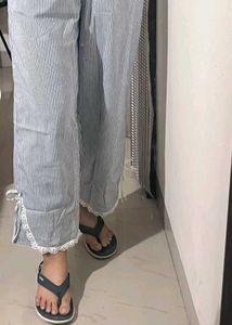 Striped Wide Leg Trousers