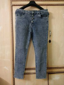 Women's Grey Skinny Fit Jeans || Waist 32 inches