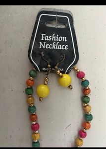 Navratri Necklace Set With Earrings
