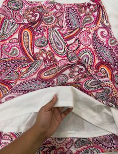 Boho Paisley Print A-Line Skirt