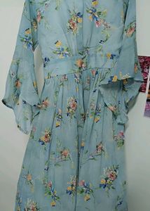 Powder Blue Floral Midi Dress 159 only for today
