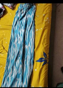 Pink Printed Kurta with blue plazo