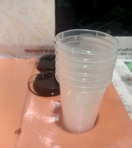 parcel juice glass and Lids