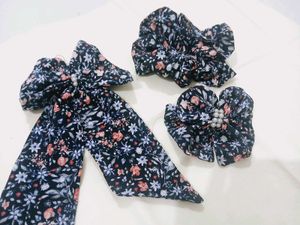 Floral Hair Accessories Set