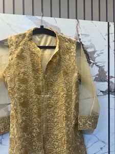 Heavy embroidered Golden Kurta Bust- 32/30