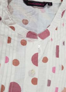 White Polka Dot Kurta (unused)