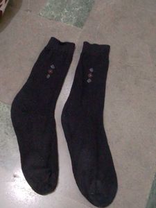 Black Dress Socks with Pattern