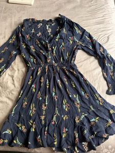 Navy Floral Mini Dress