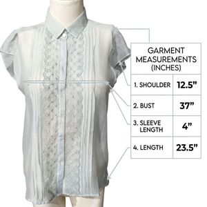 Sheer Textured Button-Up Top