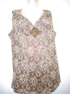 Stylish Printed Sleeveless Top Size M-L 36"-38"