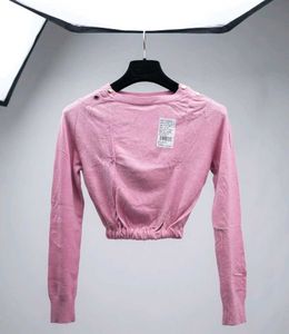 Chic Pink Cropped Sweater