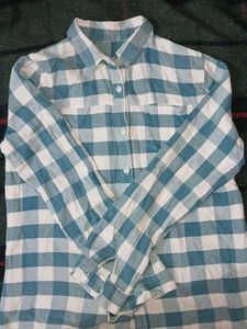 Blue & White Checked Shirt