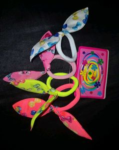 🎀Cute Bow Hair Rubber Bands+Styling Rat Tail Comb