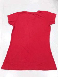 Red 'Smile' Graphic T-shirt