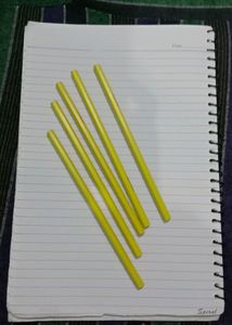 1 Zipper Pouch 5 Yellow Colour Pencils 18 Cute Small Erasers
