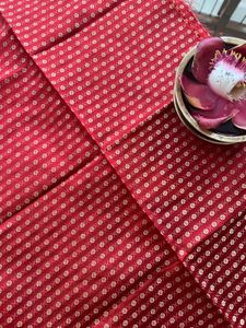 Red And Gold Pattern Blouse Piece 75cm