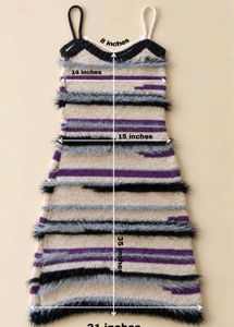 MULTICOLOR FUZZY STRIPED KNIT CAMI DRESS