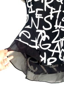 Black &amp; White Print Top