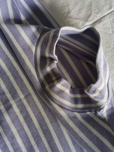Striped High Neck Top