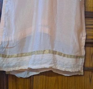 Peach Embroidered Kurta Set