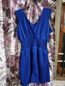 Royal Blue V-Neck Mini Dress,Jumpsuit