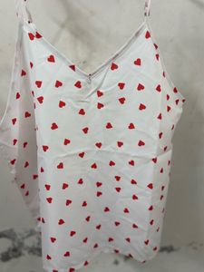 White cami with red hearts