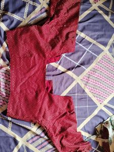 Maroon Polka Dot Blouse