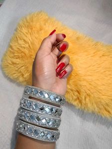 Sparkling Embellished Bangles Set of 4