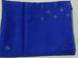 Vibrant Blue Printed Dupatta
