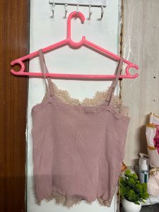 Lace Trimmed Camisole Top