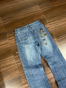 Embellished Blue Denim Jeans