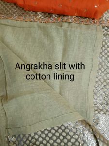 3ps suit Angrakha design kurti with heavy