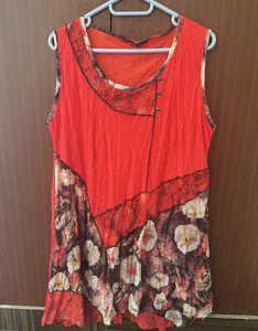 Boho Floral Print Sleeveless Kurta