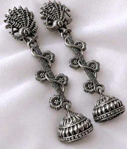 Peacock Design Jhumka Earrings