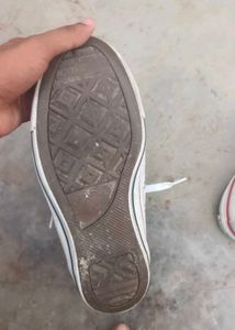 White High-Top Canvas Sneakers