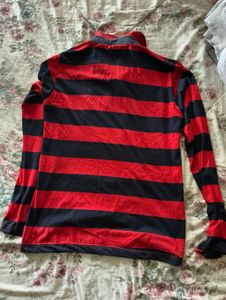 Red &amp; Blue Striped Long Sleeve Top