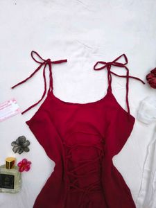 Spaghetti corset kurti with scarf 🍒