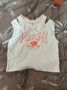 Miami Basketball Graphic Crop Top