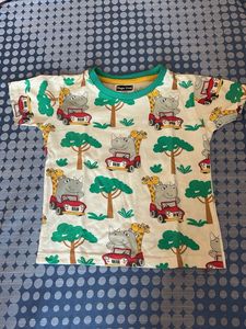 Cute Safari Print Shorts Set