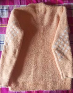 Cute Fuzzy Peach Sweater