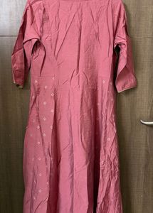 Pink Embroidered Festive Women Regular kurta