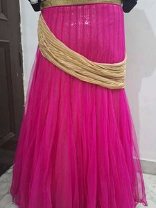 Stunning Pink Lehenga with Gold Embellishments