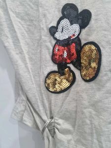 Cute Mickey Mouse Cropped T-Shirt