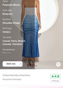 Newme ombre mesh blue dress