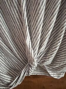 Only Striped Knot-Front Top