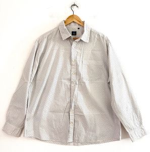 Printed White Formal Shirt (Men)