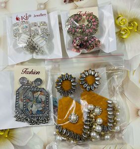 4 Earrings Combo