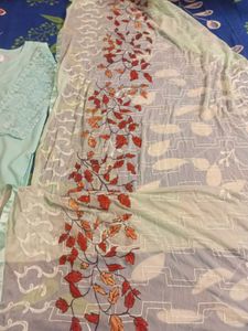 Beautiful Mint Green Kurta Set with Scarf