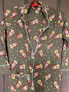 Misskurti Grey Printed Women Night Suit size :- Small